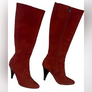 Via Spiga Red Leather Knee Boots